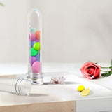 10 PCS 50ml Clear Plastic Round-bottom Test Tubes with Screw Caps for Bath Salt Candy Storage ,Scientific Experiments,0.97 X 6.3" Test Tubes 15895-10PK-50ML