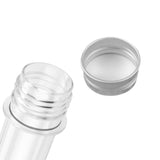 10 PCS 50ml Clear Plastic Round-bottom Test Tubes with Screw Caps for Bath Salt Candy Storage ,Scientific Experiments,0.97 X 6.3" Test Tubes 15895-10PK-50ML