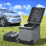 Portable Toilet Adult Foldable Camping Mobile Porta Potty Travel RV Car Van Bag 15928