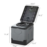 Portable Toilet Adult Foldable Camping Mobile Porta Potty Travel RV Car Van Bag 15928