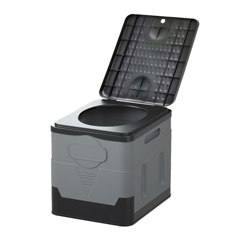 Portable Toilet Adult Foldable Camping Mobile Porta Potty Travel RV Car Van Bag 15928