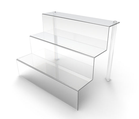 Acrylic Riser Three Tier Riser Clear Step Display Jewelery Display Stand