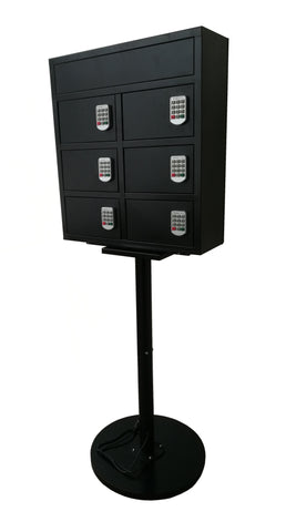 6-Bay Cell Phone Charging Locker Charging Station Floor Standing Docking Station 16866