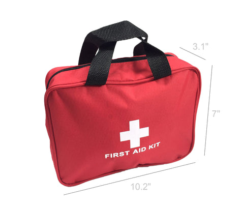 100 Piece Emergency First Aid Kit Basic Surgical Rescue Bag Workplace OSHA ANSI