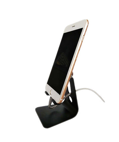 Cell Phone Stand Aluminum Desktop Smartphone Stand Convenient Charging Port