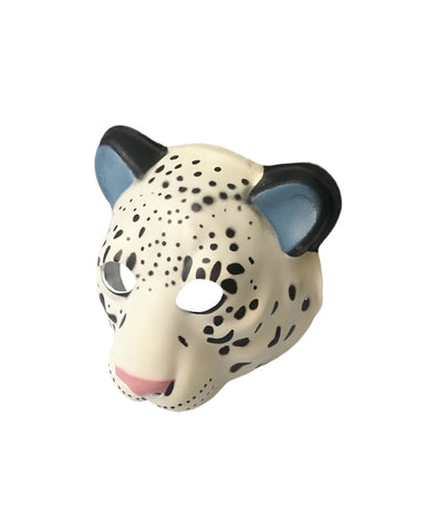 Used Leopard PVC Mask Costume Accessory Child KidsAdult Jungle Animal Holloween