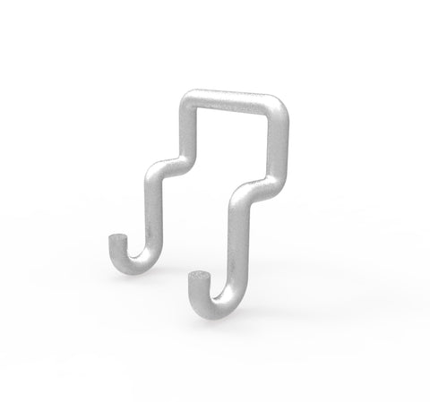 Pegwall Slatwall Hook, 1 Wide x 0.9 High x 0.5 Deep, Small Metal Hook 18529