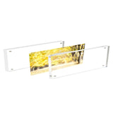 12X3.5" Acrylic Sign Holder Picture Frame Film Strip Display Name LED Backlit 18610+18612