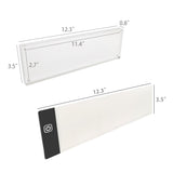 12X3.5" Acrylic Sign Holder Picture Frame Film Strip Display Name LED Backlit 18610+18612