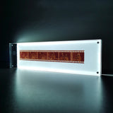 12X3.5" Acrylic Sign Holder Picture Frame Film Strip Display Name LED Backlit 18610+18612