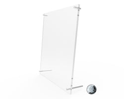 Acrylic picture frame 8 x 10" with Standoff Hardware Photo Holder 19009