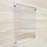 FixtureDisplays? 8.5 X 11 Modern Acrylic Picture Frame with Standoff Hardware 19010+10239