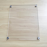 FixtureDisplays? 8.5 X 11 Modern Acrylic Picture Frame with Standoff Hardware 19010+10239