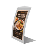 5.5 x 8.5 Sign Holder Tabletop Magnetic Lens Curved Picture Frame Menu Sale 19122