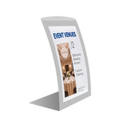 5.5 x 8.5 Sign Holder Tabletop Magnetic Lens Curved Picture Frame Menu Sale 19122