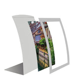 5.5 x 8.5 Sign Holder Tabletop Magnetic Lens Curved Picture Frame Menu Sale 19122