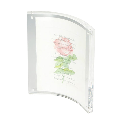 4 x 6 Magnetic Picture Frame for Tabletop, Curved Box   Clear Acrylic 19188