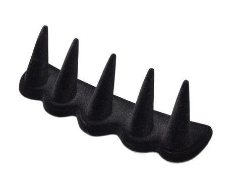 Ring Finger Jewelry Display Holds 5 Bands, Black Velvet 19269