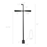 FixtureDisplays 2 in 1 Water Meter Key with Lid Opener Contractor Grade T-Handle - Curb Valve Key Wrench Tool for Curb Main Water Shutoff Valve 12X32X1.2" 19300