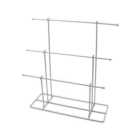 13.0x14.0x4.5T bar Jewelry Display for Bracelets and Chains, Steel Silver 19333