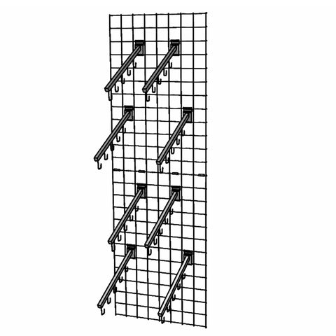 2x6' (2 2X3 Panels) Gridwall Display + 4 Waterfall Hangers Easy Store/Travel  19351