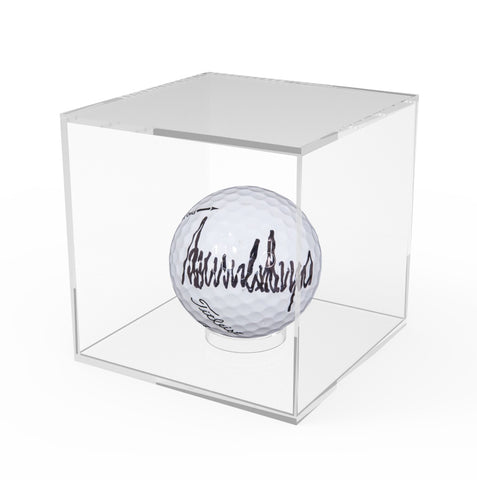 FixtureDisplays? 3.4 Cube Baseball Display Case Golf Ball Showcase with Lift-Off Top, Removable Riser, Clear Acrylic 19387