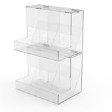 FixtureDisplays® 12 X 8 X 8.8" Clear Acrylic Bin Candy Bin Dispenser Two-Chamber Storage 19477