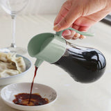 Glass Oil Bottle Dispenser Syrup Pourer Sauce Venegar 9 oz Green 19684-green