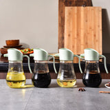 Glass Oil Bottle Dispenser Syrup Pourer Sauce Venegar 9 oz Green 19684-green