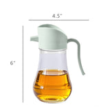 Glass Oil Bottle Dispenser Syrup Pourer Sauce Venegar 9 oz Green 19684-green