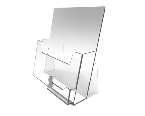 Clear Literature Holder Magazine Display Plexiglass Catalog Rack Business Card