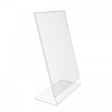 FixtureDisplays® 1PK 5.5 x 8.5" Clear Acrylic Sign Holder with Slant Back Design Portrait, Vertical Picture Frame 19780-5.5X8.5-CLEAR
