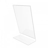 FixtureDisplays® 24PK 5.5 x 8.5" Clear Acrylic Sign Holder with Slant Back Design Portrait, Vertical Picture Frame 19780-5.5X8.5-CLEAR-24PK