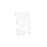 FixtureDisplays® 24PK 5 x 7" Clear Acrylic Sign Holder with Slant Back Design Portrait, Vertical Picture Frame 19780-5X7-CLEAR-24PK
