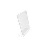 FixtureDisplays® 24PK 5 x 7" Clear Acrylic Sign Holder with Slant Back Design Portrait, Vertical Picture Frame 19780-5X7-CLEAR-24PK
