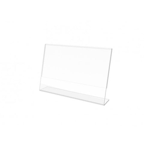 FixtureDisplays® 12PK 6 x 4" Clear Acrylic Sign Holder with Slant Back Design Landscape , Horizontal Picture Frame 19780-6X4-12PK
