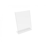 FixtureDisplays® 1PK 8.5 x 11" Clear Acrylic Sign Holder with Slant Back Design Portrait, Vertical Picture Frame 19780-8.5X11-1PK