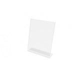 FixtureDisplays® 1PK 8.5 x 11" Clear Acrylic Sign Holder with Slant Back Design Portrait, Vertical Picture Frame 19780-8.5X11-1PK