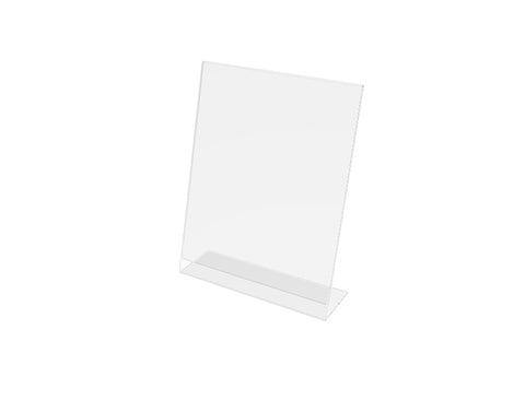 FixtureDisplays® 12PK 8.5 x 11" Clear Acrylic Sign Holder with Slant Back Design Portrait, Vertical Picture Frame 19780-8.5X11-12PK