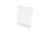 FixtureDisplays® 20PK 8.5 x 11" Clear Acrylic Sign Holder with Slant Back Design Portrait, Vertical Picture Frame 19780-8.5X11-20PK