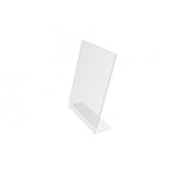 FixtureDisplays® 1PK 8.5 x 11" Clear Acrylic Sign Holder with Slant Back Design Portrait, Vertical Picture Frame 19780-8.5X11-1PK