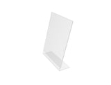 FixtureDisplays® 12PK 8.5 x 11" Clear Acrylic Sign Holder with Slant Back Design Portrait, Vertical Picture Frame 19780-8.5X11-12PK