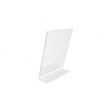 FixtureDisplays® 1PK 8.5 x 11" Clear Acrylic Sign Holder with Slant Back Design Portrait, Vertical Picture Frame 19780-8.5X11-1PK