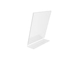 FixtureDisplays® 12PK 8.5 x 11" Clear Acrylic Sign Holder with Slant Back Design Portrait, Vertical Picture Frame 19780-8.5X11-12PK