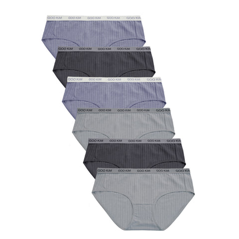 6PK Womens Cotton Underwear Lace Hipster Panties Briefs Assorted Colors 21806-XXL