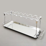 Chicken Leg Grill Smoke Rack with Tray 14 Slots Drumstick Holder Folding 21902