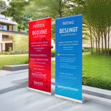 31.5"W X 80"H Portable Aluminum Alloy Vertical Retractable Roll Up Banner Stand 22163