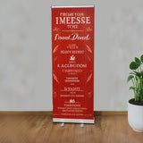31.5"W X 80"H Portable Aluminum Alloy Vertical Retractable Roll Up Banner Stand 22163