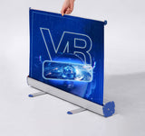 31.5"W X 80"H Portable Aluminum Alloy Vertical Retractable Roll Up Banner Stand 22163
