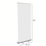 31.5"W X 80"H Portable Aluminum Alloy Vertical Retractable Roll Up Banner Stand 22163